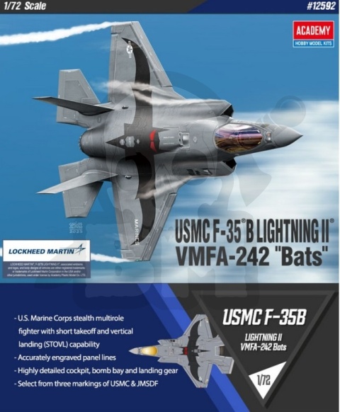 Academy 12592 Lockheed Martin F-35B Lightning II - VMFA-242 "Bats" 1:72