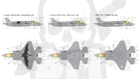 Academy 12592 Lockheed Martin F-35B Lightning II - VMFA-242 "Bats" 1:72