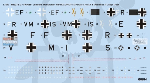 1:144 Lion Roar Messerschmitt Me323 E-2 "Gigant" + pojazdy