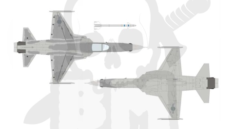 Academy 12644 ROKAF KF-5E Tiger II (Northrop F-5E Tiger II) 1:144