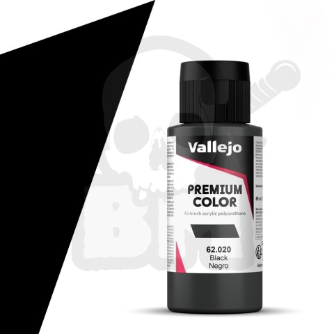 Vallejo 62020 Premium Airbrush Color 60ml Black