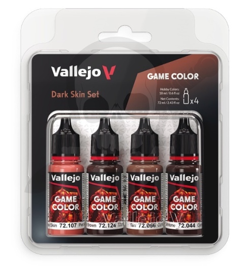 Vallejo 72387 Game Color Zestaw 4 farb - Dark Skin