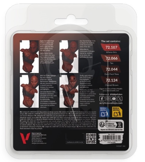 Vallejo 72387 Game Color Zestaw 4 farb - Dark Skin