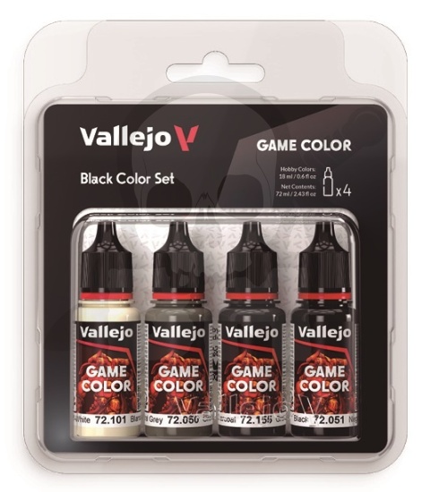Vallejo 72393 Game Color Zestaw 4 farb - Black