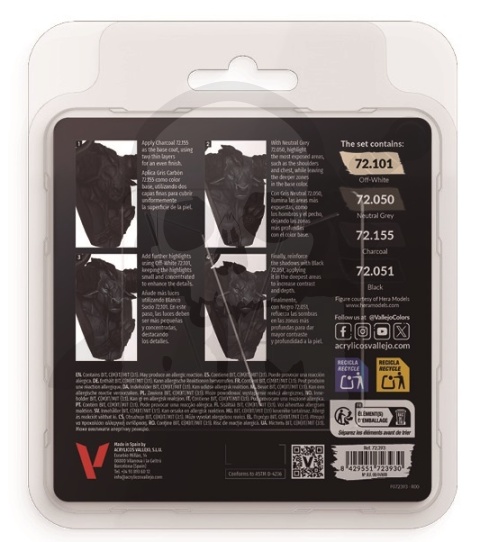 Vallejo 72393 Game Color Zestaw 4 farb - Black