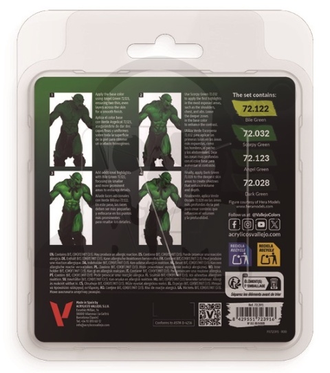 Vallejo 72391 Game Color Zestaw 4 farb - Ork Skin