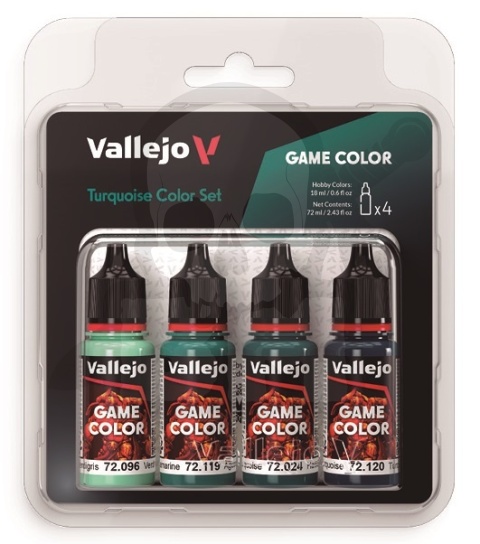 Vallejo 72390 Game Color Zestaw 4 farb - Turquoise