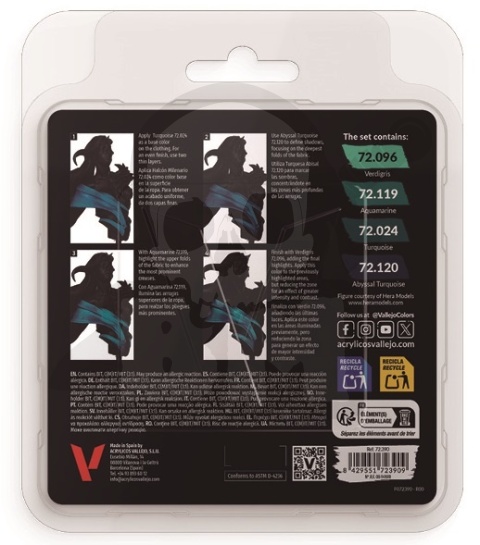 Vallejo 72390 Game Color Zestaw 4 farb - Turquoise