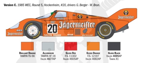 1:24 Model samochodu Porsche 956 Jägermeister