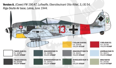 1:72 Fw 190 A-8/F Aces - samolot ASÓW „Pips” Priller Heinz Bär Piffer