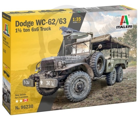 Italeri 96230 Dodge WC-62/63 1 1/2 ton 6x6 Truck 1:35 model pojazdu