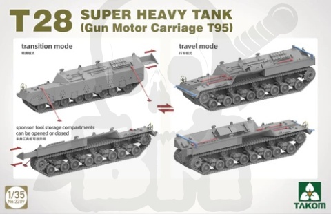 Takom 2209 T28 Super Heavy Tank (GMC T95) 1:35 - model czołgu