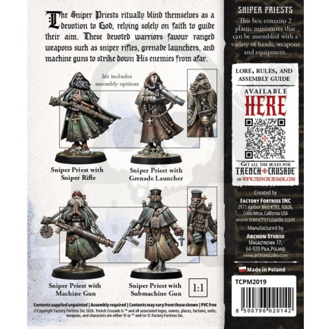 Trench Crusade: Sniper Priest - 2 żołnierzy - kapłani snajperzy