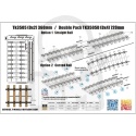 T-Model TK3505 360 mm European Gauge Straight Rail and Curved Rail 1:35