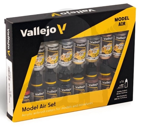Vallejo 71181 Zestaw 16 farb Model Air Metallic Effects