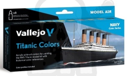 Vallejo 71646 Zestaw Model Air 8 farb Titanic Colors