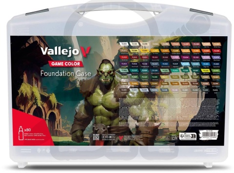 Vallejo 72180 Game Color Foundation Case (80 x 18 ml) - zestaw farb