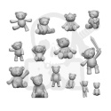 3D printed set - Teddy Bear Resin Set 1:48-1:35 - zabawki 14 szt.