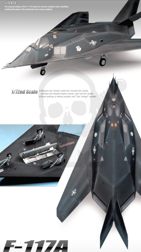 Academy 12475 F-117A Stealth bomber 1:72