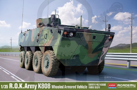 Academy 13569 R.O.K. Army K808 Wheeled Armoured Vehicle 1:35 model transportera opancerzonego