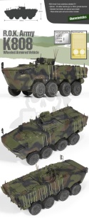 Academy 13569 R.O.K. Army K808 Wheeled Armoured Vehicle 1:35 model transportera opancerzonego