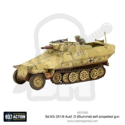 BOLT ACTION Sd.Kfz 251/9 Ausf D (Stummel) niemiecki transporter wsparcia