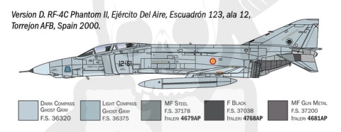 Italeri 1477 RF-4 C/E Phantom II 1:72 model samolootu