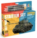 Italeri 75001 M4A3E8 Sherman Fury Starter Set - Easy Paint 1:56