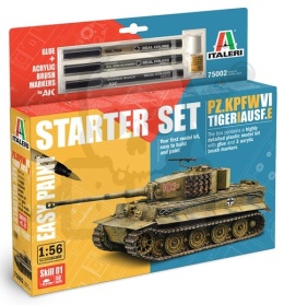 Italeri 75002 Pz. kpfw. VI Tiger I Starter Set - Easy Paint 1:56