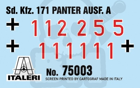 Italeri 75003 Panther Sd.Kfz.171 Starter Set - Easy Paint 1:56