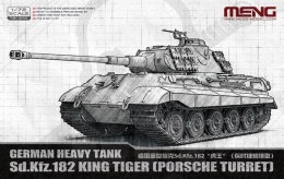 Meng 72010 German Heavy Tank Sd.Kfz.182 King Tiger (Porsche Turret) 1:72 model czołgu