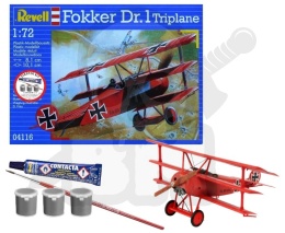 Revell 74116 Starter Kit 1:72 Fokker DR.1 Triplane Red Baron