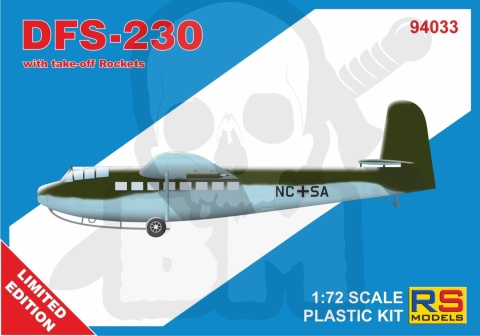 RS Models 94033 DFS-230 Fwith Take-Off Rockets 1945 1:72 model szybowca
