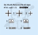 Roden 714 Sd.Kfz.4/1 Panzerwerfer 42 (8cm) model wyrzutni rakiet 1:72