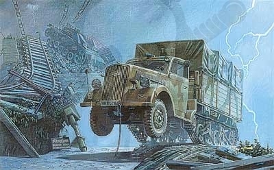 Roden 715 Opel Blitz Maultier (Sd.Kfz.3) model ciężarówki na gąsienicach 1/72