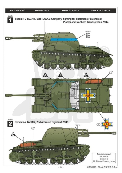 Special Armour 35003 R-2 Tacam Romanian Tank Destroyer 1:35 - model czołgu