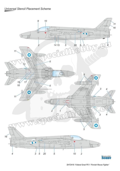 Special Hobby 72419 Folland Gnat FR.1 Finnish Recce Fighter 1:72