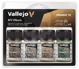 Vallejo 73187 Pigment FX Set AFV Effects (4 x 35 ml) zestaw pigmentów