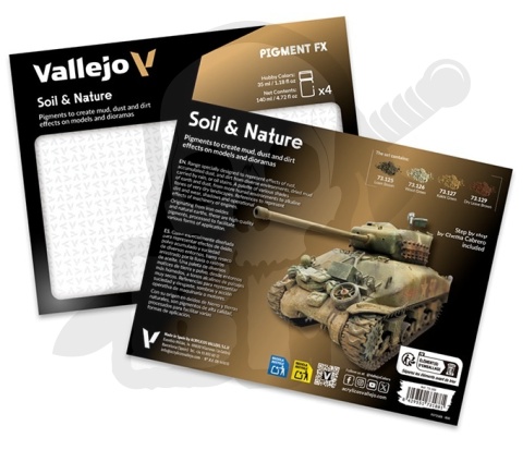 Vallejo 73188 Pigment FX Set Soil And Nature (4 x 35 ml) zestaw pigmentów