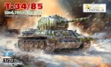 Vespid 720030 T-34/85 Medium Tank Mod 1944 Plant 183 Metal Barrel + 3D Printed Oil Tank