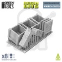 3D Printed Set Miscelaneous Wooden Crates 1:35 drewniane skrzynki do makiet