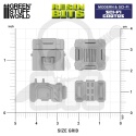 3D Printed Set Modern and Sci-fi Crates skrzynie do makiet i modeli SF
