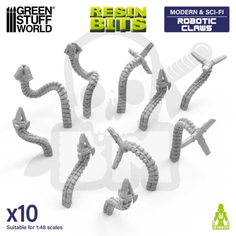 3D Printed Set Modern and Sci-fi Robotic Claws - szpony dla modeli