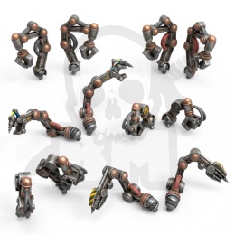 3D Printed Set Modern and Sci-fi Techno Servo Arms szczuczne ręce do modeli