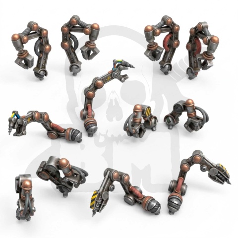 3D Printed Set Modern and Sci-fi Techno Servo Arms szczuczne ręce do modeli
