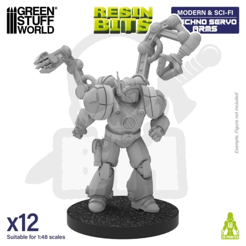 3D Printed Set Modern and Sci-fi Techno Servo Arms szczuczne ręce do modeli