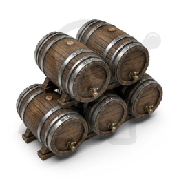3D Printed Set Stackable Wooden Barrels 1:35 zestaw beczek do makiet