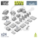 3D printed set - Miscelaneous Books 1:35 książki 24 szt. do modeli i dioram