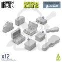 3D printed set Miscelaneous Travel Suitcases 1:35 torby do modeli i dioram