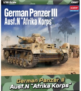Academy 13567 German Panzer III Ausf. N Afrika Korps 1:35 model czołgu
